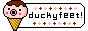 Ducky Feet ice cream cone logo